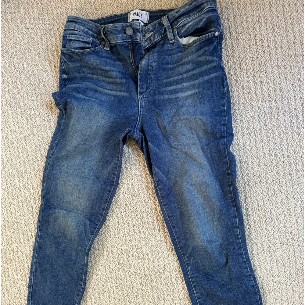 Paige Hoxton Crop Blue Jeans - Size 28